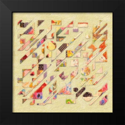 Abstract Quilt I Black Modern Wood Framed Art Print by Greene, Taylor