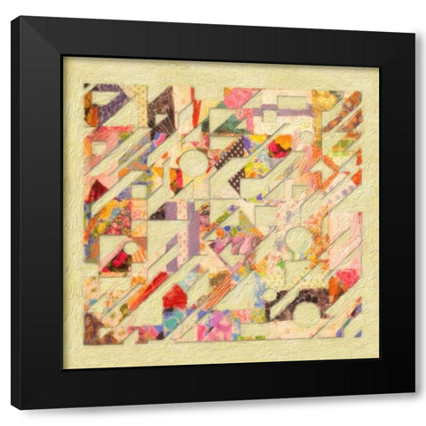 Abstract Quilt II Black Modern Wood Framed Art Print by Greene, Taylor