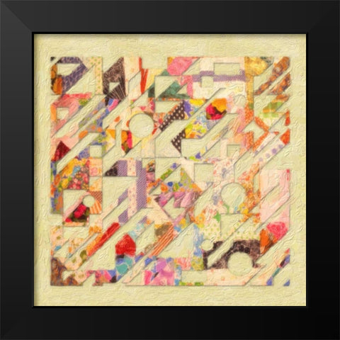 Abstract Quilt II Black Modern Wood Framed Art Print by Greene, Taylor