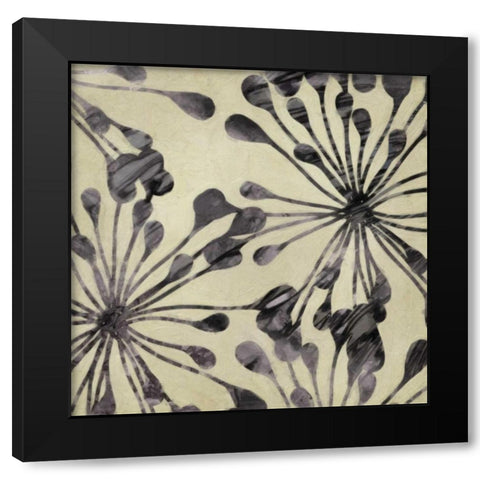 Floral Burst I Black Modern Wood Framed Art Print with Double Matting by Greene, Taylor