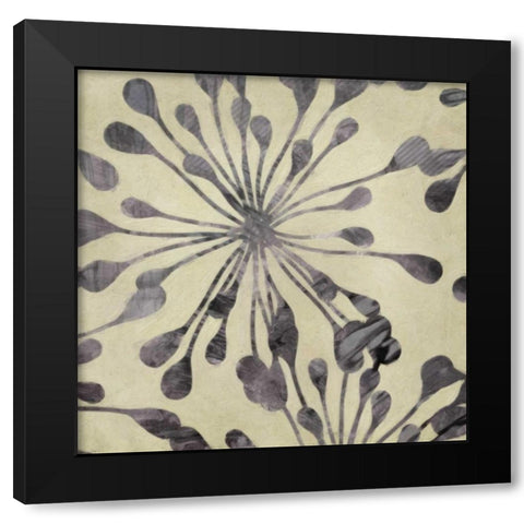 Floral Burst II Black Modern Wood Framed Art Print by Greene, Taylor