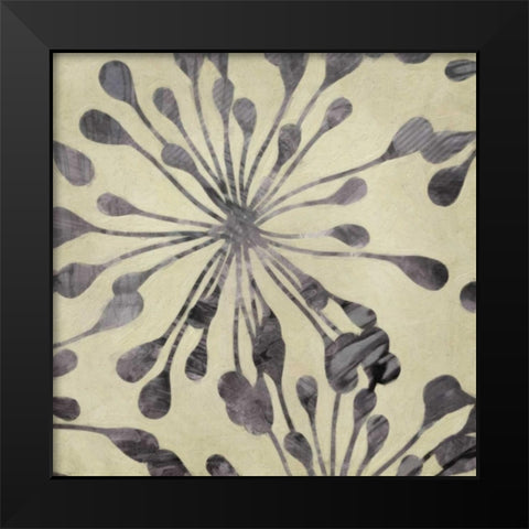 Floral Burst II Black Modern Wood Framed Art Print by Greene, Taylor
