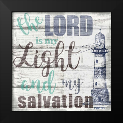 The Lord Is My Light Black Modern Wood Framed Art Print by Greene, Taylor