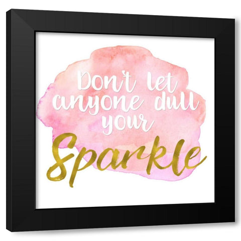 Sparkle Pink Black Modern Wood Framed Art Print with Double Matting by Greene, Taylor