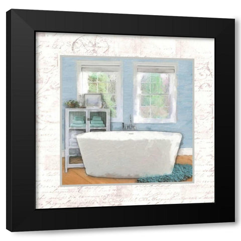 Modern Bath II Black Modern Wood Framed Art Print with Double Matting by Greene, Taylor