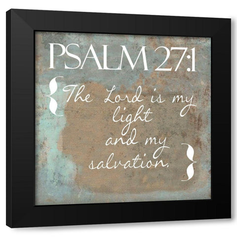 Psalm 27-1 Black Modern Wood Framed Art Print with Double Matting by Greene, Taylor
