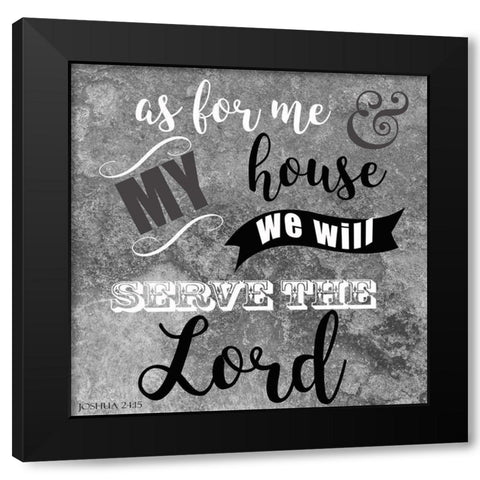 As For Me Stone Black Modern Wood Framed Art Print with Double Matting by Greene, Taylor