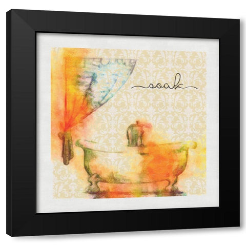 BATH SKETCH II Black Modern Wood Framed Art Print with Double Matting by Greene, Taylor