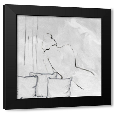 Relax I Black Modern Wood Framed Art Print with Double Matting by Greene, Taylor