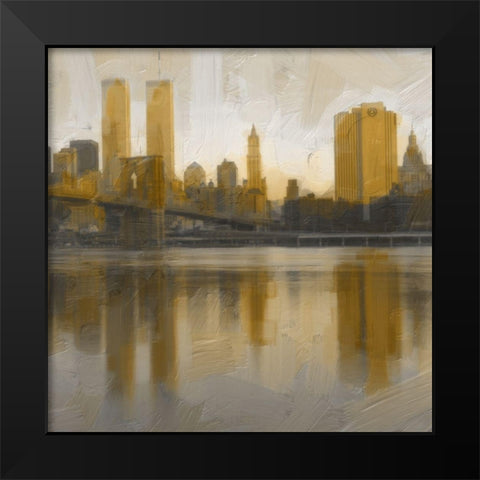 Skyline Remembered Black Modern Wood Framed Art Print by Greene, Taylor