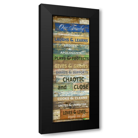 Our Family Cools Black Modern Wood Framed Art Print with Double Matting by Greene, Taylor