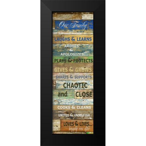 Our Family Cools Black Modern Wood Framed Art Print by Greene, Taylor