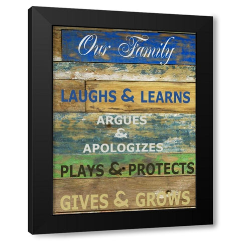 Our Family Cools Black Modern Wood Framed Art Print by Greene, Taylor