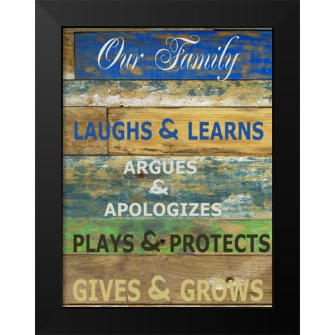 Our Family Cools Black Modern Wood Framed Art Print by Greene, Taylor