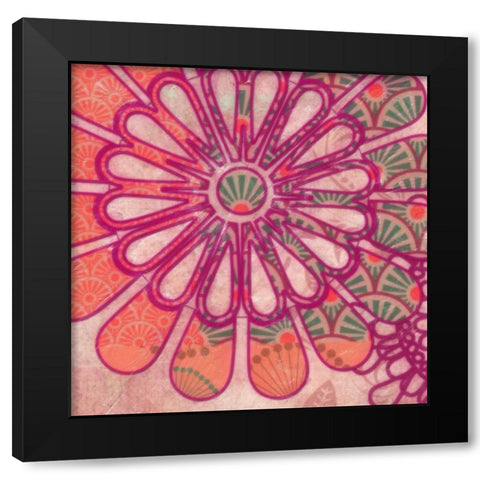 Flora Trance I Black Modern Wood Framed Art Print with Double Matting by Greene, Taylor