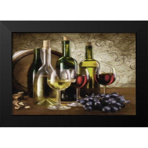 Vino Black Modern Wood Framed Art Print by Greene, Taylor