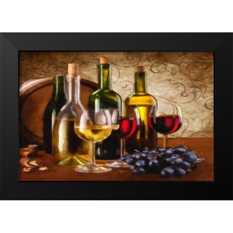 Wine I Black Modern Wood Framed Art Print by Greene, Taylor