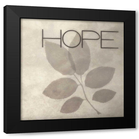 Hope Silhouette Black Modern Wood Framed Art Print with Double Matting by Greene, Taylor
