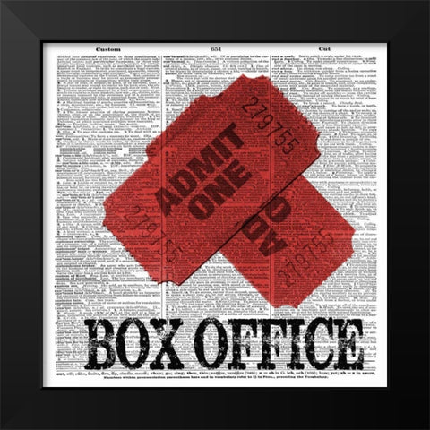 BOX OFFICE Black Modern Wood Framed Art Print by Greene, Taylor