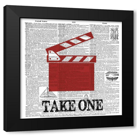 TAKE ONE 2 Black Modern Wood Framed Art Print with Double Matting by Greene, Taylor