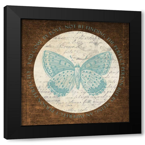 Love Butterfly 2 Black Modern Wood Framed Art Print with Double Matting by Greene, Taylor