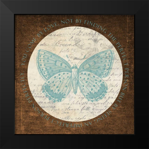 Love Butterfly 2 Black Modern Wood Framed Art Print by Greene, Taylor