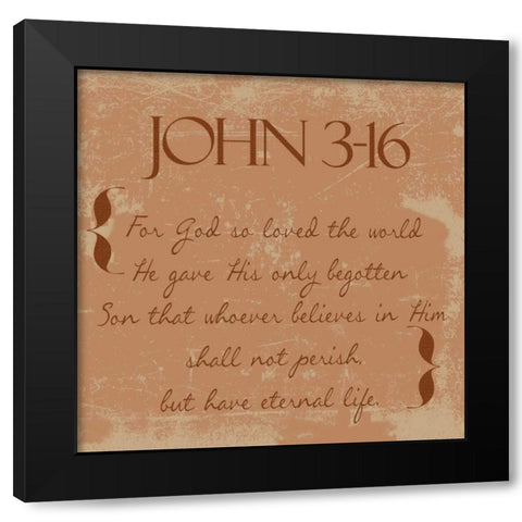 Shall Not Perish C3 Black Modern Wood Framed Art Print with Double Matting by Greene, Taylor