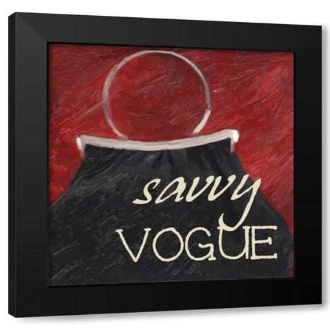 Savvy Vogue Black Modern Wood Framed Art Print by Greene, Taylor