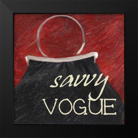 Savvy Vogue Black Modern Wood Framed Art Print by Greene, Taylor