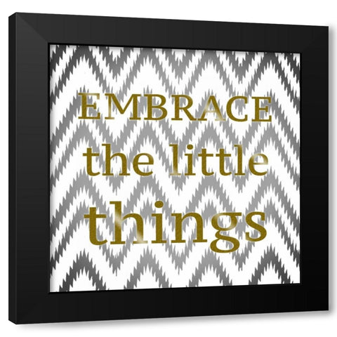 Embrace Black Modern Wood Framed Art Print with Double Matting by Greene, Taylor