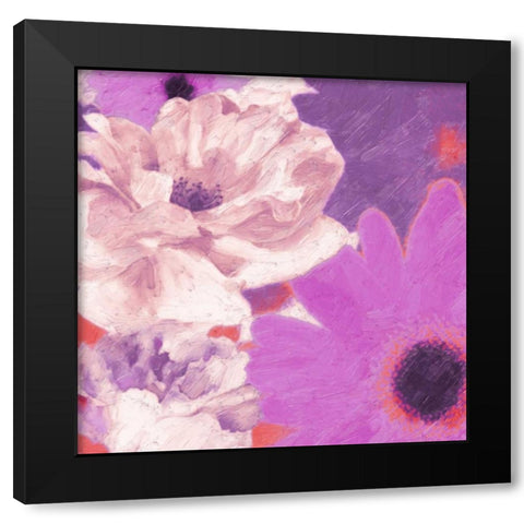 Colorful Blooms 2 Black Modern Wood Framed Art Print with Double Matting by Greene, Taylor
