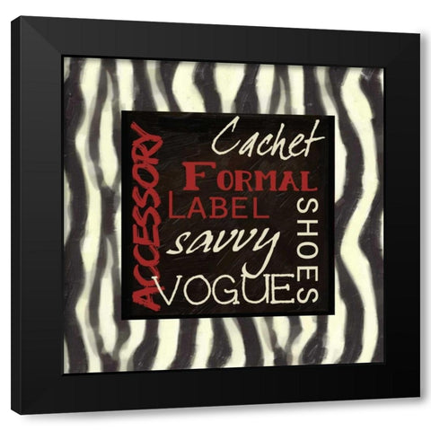 Fashion Patch S2 Black Modern Wood Framed Art Print by Greene, Taylor