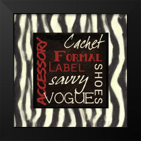 Fashion Patch S2 Black Modern Wood Framed Art Print by Greene, Taylor