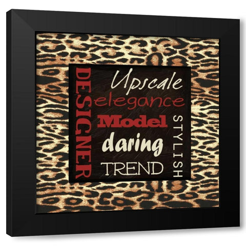 Fashion Patch S6 Black Modern Wood Framed Art Print by Greene, Taylor