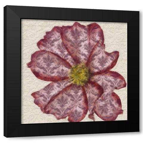 PATTEREND RED PETALS II Black Modern Wood Framed Art Print with Double Matting by Greene, Taylor