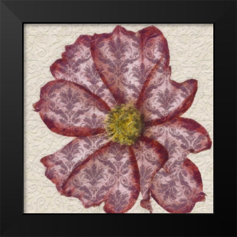 PATTEREND RED PETALS II Black Modern Wood Framed Art Print by Greene, Taylor