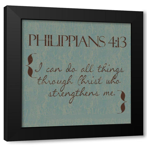 Philippians  Black Modern Wood Framed Art Print with Double Matting by Greene, Taylor