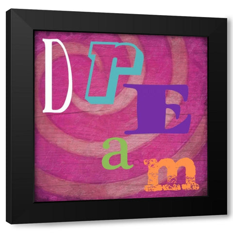 DREAM Black Modern Wood Framed Art Print by Greene, Taylor