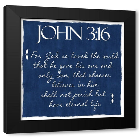 Indigo John Black Modern Wood Framed Art Print with Double Matting by Greene, Taylor