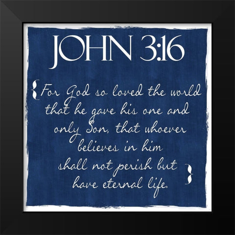 Indigo John Black Modern Wood Framed Art Print by Greene, Taylor