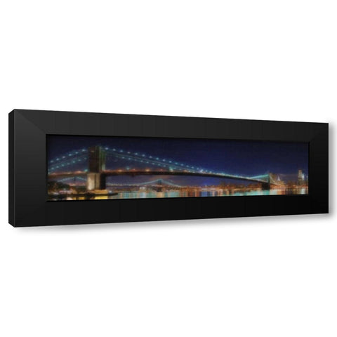 York Nights Black Modern Wood Framed Art Print with Double Matting by Greene, Taylor