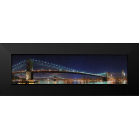 York Nights Black Modern Wood Framed Art Print by Greene, Taylor