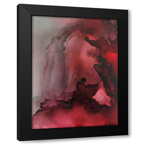 Wolf Moon Black Modern Wood Framed Art Print by Troisi, Jonny