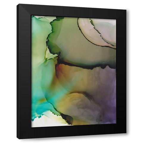 Emerald Nebula Black Modern Wood Framed Art Print with Double Matting by Triosi, Johnny