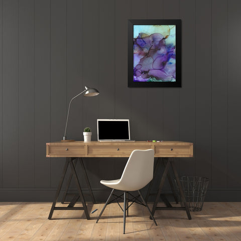 Colorful Evolution Black Modern Wood Framed Art Print by Troisi, Jonny