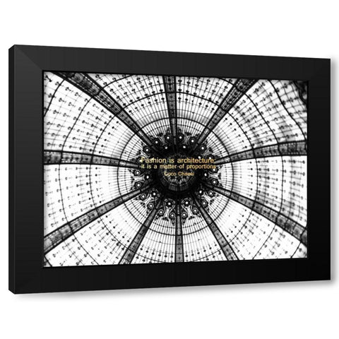 Fashion Architecture Black Modern Wood Framed Art Print by Telik, Tracey