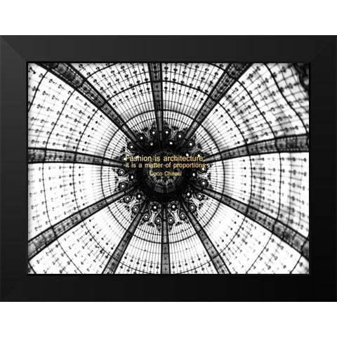 Fashion Architecture Black Modern Wood Framed Art Print by Telik, Tracey