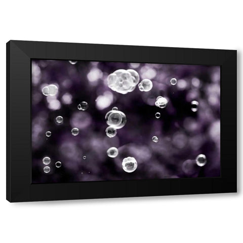 Bubbly Black Modern Wood Framed Art Print by Telik, Tracey