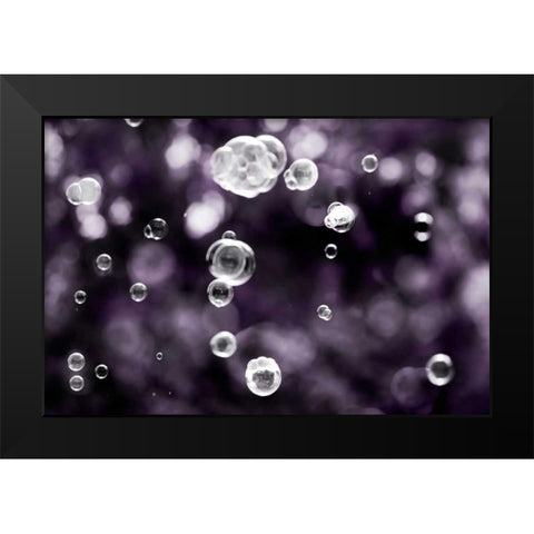 Bubbly Black Modern Wood Framed Art Print by Telik, Tracey