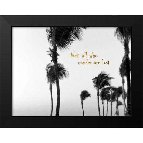 Wandering Golden Palms Black Modern Wood Framed Art Print by Telik, Tracey